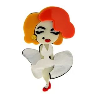 Marilyn Monroe Acrylic Layered Brooch